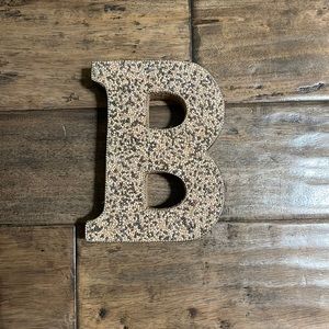 Sparkly letter B sign